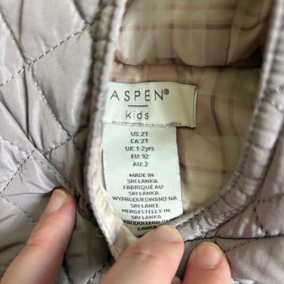 Aspen Kids Adorable Pink Jacket Coat Lace Trim Matching Hooded Vest Girls 2T - Picture 5 of 13